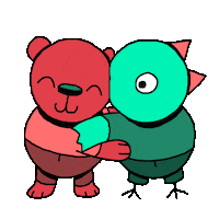 Friends Hug Sticker by Jared D. Weiss