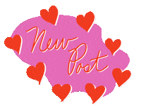 loeye new pink red new post Sticker