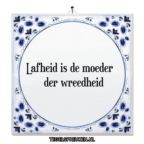 Angst Spreuk Sticker by Tegelspreuken.nl