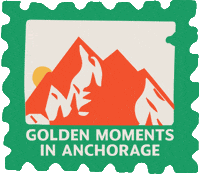 VisitAnchorage summer mountain mountains stamp GIF