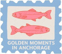 VisitAnchorage summer travel fish stamp GIF