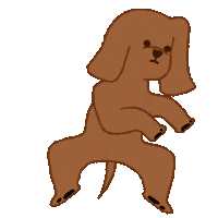 Tired Dog Sticker