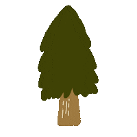Kamitooilpastel nature tree forest かわいい Sticker