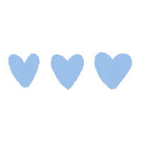 Blue Hearts Heart Sticker