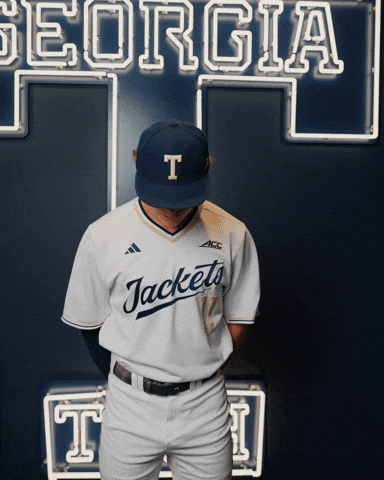 Georgia Tech Baseball GIF by Georgia Tech Yellow Jackets