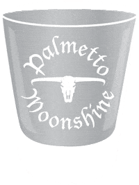 palmettodistillery shot whiskey moonshine palmetto Sticker