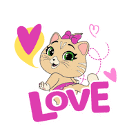 This Is Cute Love You Sticker by 44 Cats