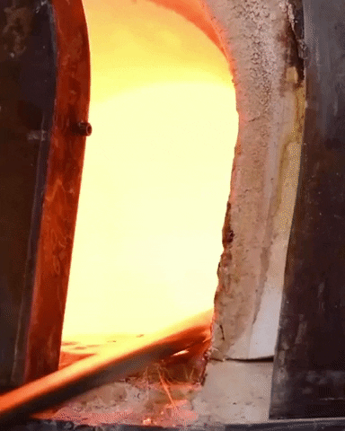 ateliergeorge fire magma glassblowing verre GIF