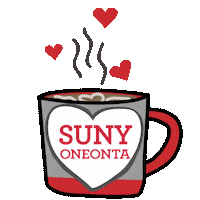 Good Morning Hearts Sticker by SUNY Oneonta