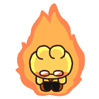 Illustration Fire GIF by LINE FRIENDS