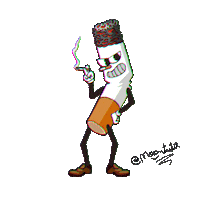 Cartoon Smoking Sticker