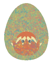 Florenciukas yellow orange spring chicken Sticker