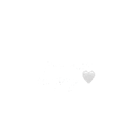 Estofama love heart text white Sticker