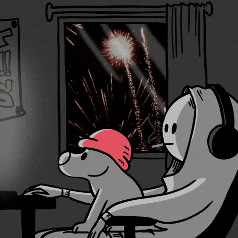 Fireworks Celebrate GIF by CC0 Studios