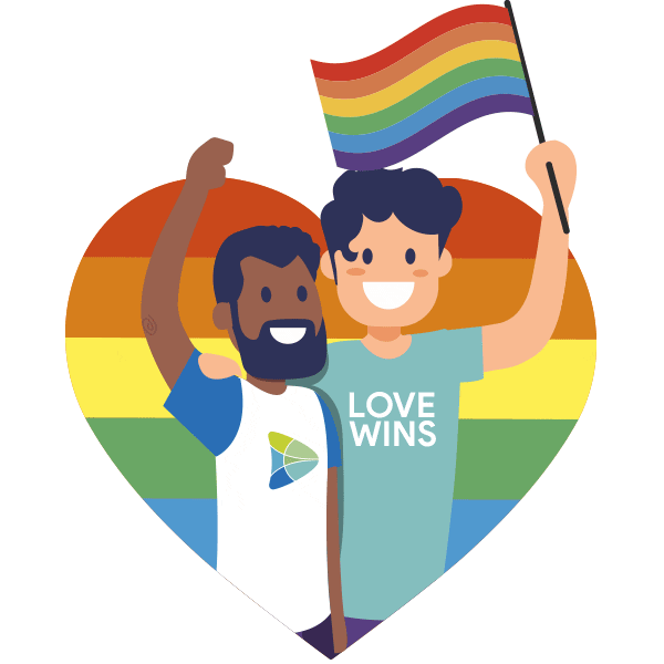 Gay Love Sticker by Jobecam