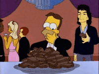 homer simpson eating GIF