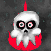 ExWhyZed_Degen animation loop glitch fire GIF