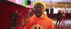 blackeyedpeas waving roller skating be nice black eyed peas GIF
