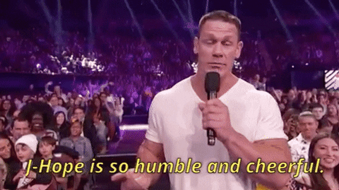 John Cena J Hope Is So Humble And Cheerful GIF by Kids' Choice Awards