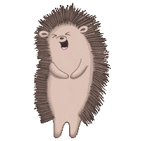 Laughter Hedgehog Sticker