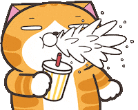 Surprised Cat Sticker by MochiDad