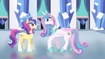 Rainbott heart animation unicorn princess GIF