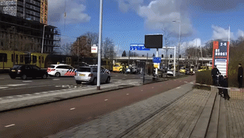 Police Respond to Scene of Tram Shooting in Utrecht, Netherlands