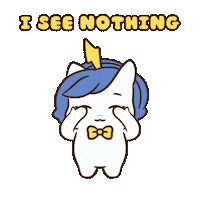 Bu Look Away Sticker by Brave Unicorn