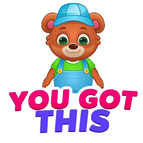 You Can Do It Fighting Sticker by Lucas and Friends by RV AppStudios