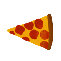 pizza eating Sticker by stephlamdesign