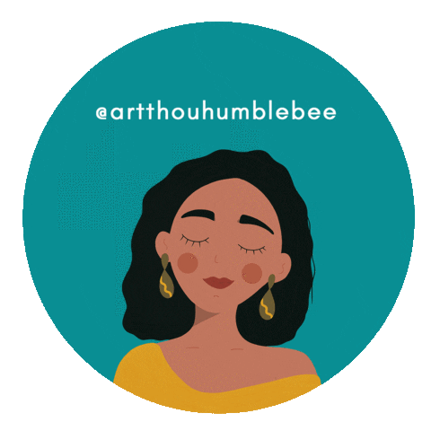 Neha_wagh giphyupload art artist artthouhumblebee Sticker