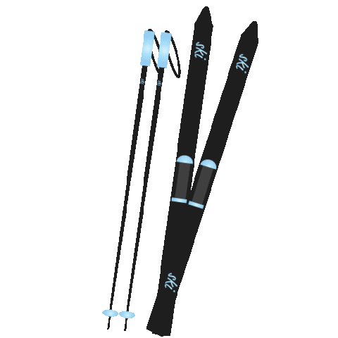 Easter Ski Sticker