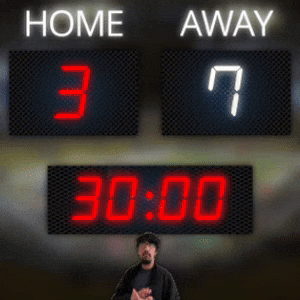 Home: 3, Away: 7