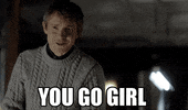 Happy Martin Freeman GIF