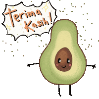 Avocado Terimakasih Sticker