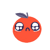 anacapdepon sad kawaii orange triste Sticker