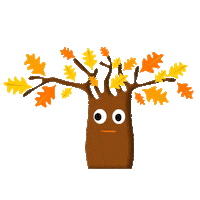 Falling Leaves Smile Sticker