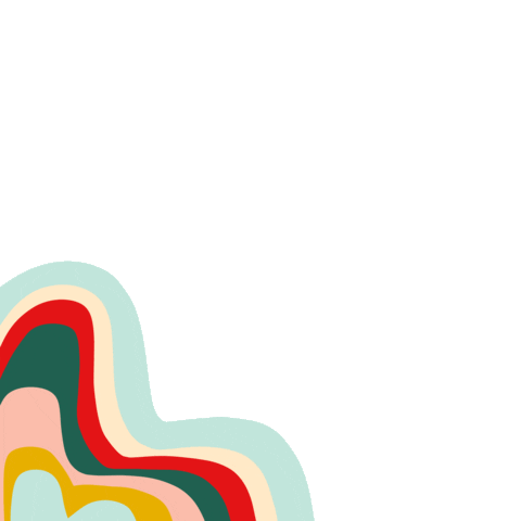 vintage rainbow Sticker