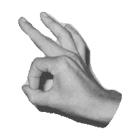 finger hole ok Sticker