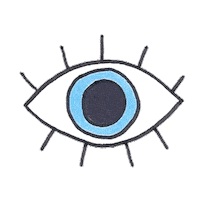 Wink Eye Sticker by Art Baby Girl