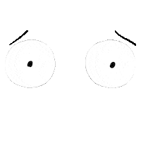 Scared Eyes Sticker