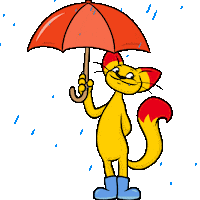 Cat Rain Sticker by Josera Ukraine
