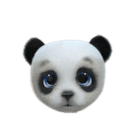 Panda Bear Wow Sticker by cryptoys