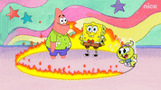 Patrick Star Fire GIF by SpongeBob SquarePants