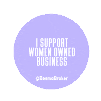 beemabroker business boss femalefounded womenownedbusiness Sticker