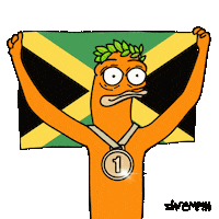 Gold Medal Flag Sticker by shremps
