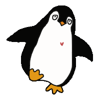 Christmas Penguin Sticker by Rosie Johnson Illustrates