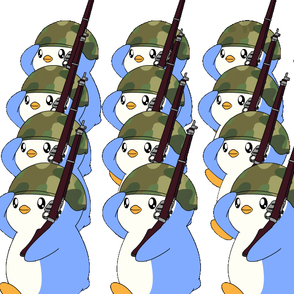 Huddle Up Patriots Day Sticker by Pudgy Penguins