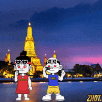 Wat Arun Bangkok Temple GIF by Zhotcita