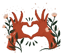 Deerlystudio love flower flowers hands Sticker